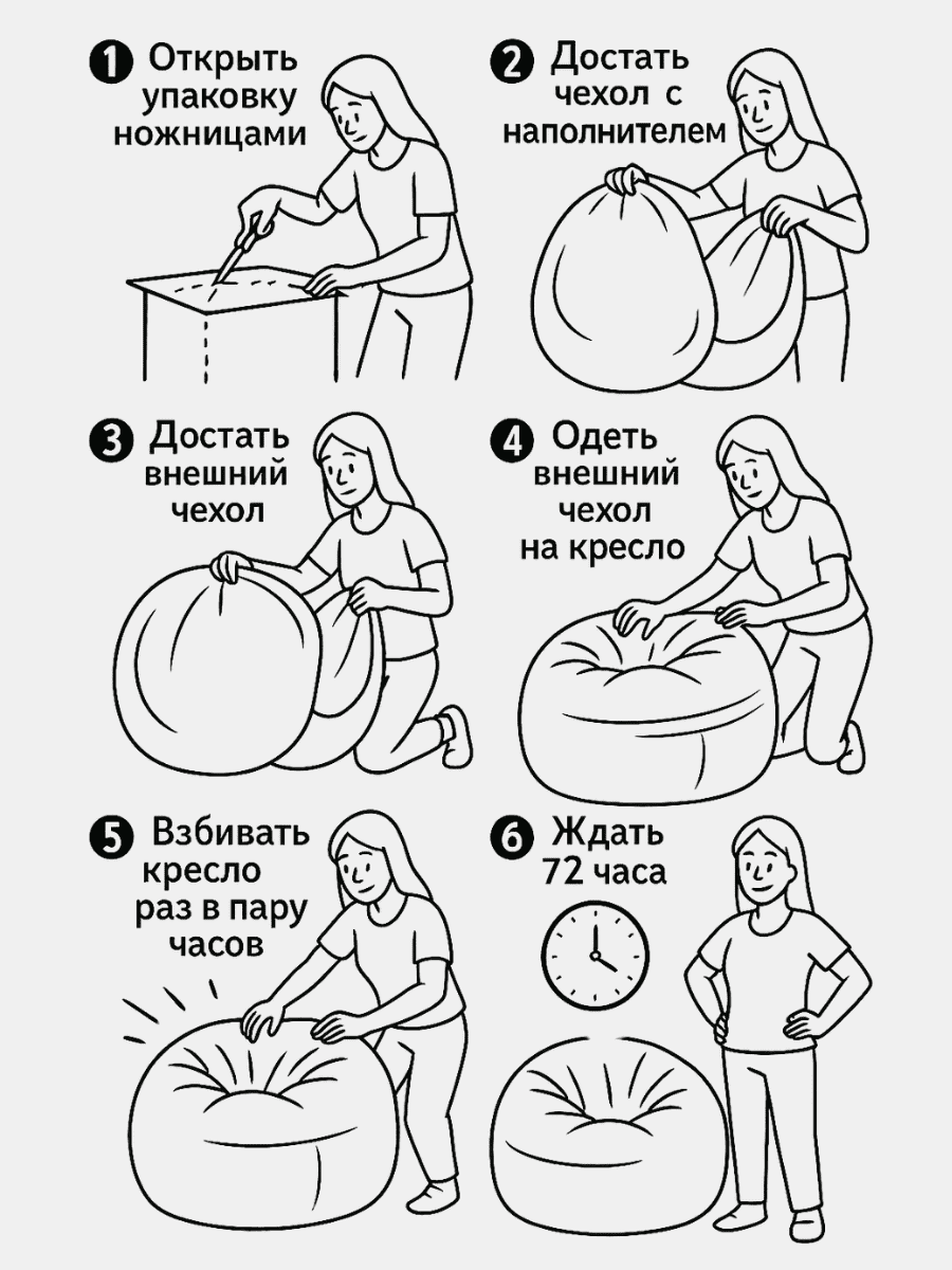 Кресло Облако «108» SMOKE превью 5
